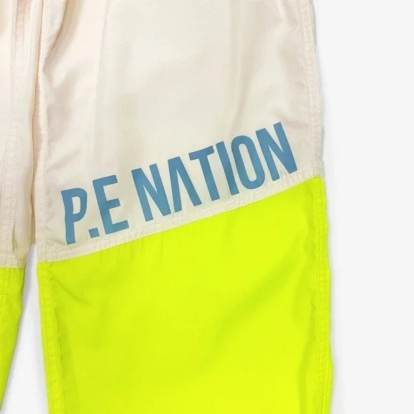 P.E‎ Nation First Position Track Pants Size S Neon Colorblock Athleisure Urban - Picture 7 of 10